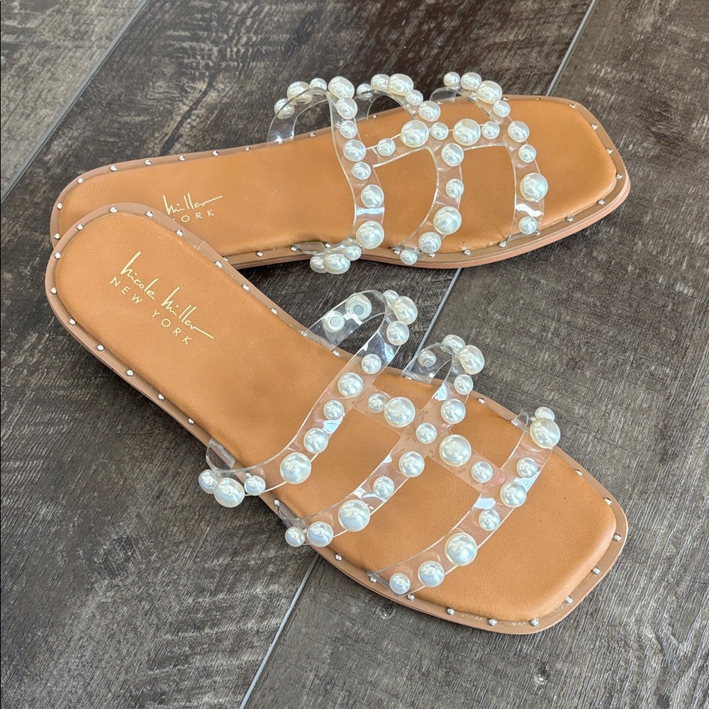 Sandals with Pearl Accents